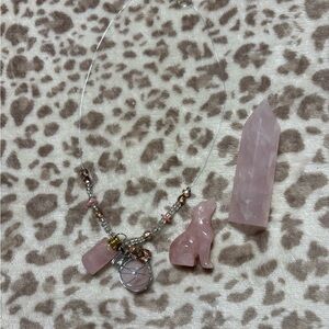 Elegant Rose Quartz Crystal Jewelry Bundle